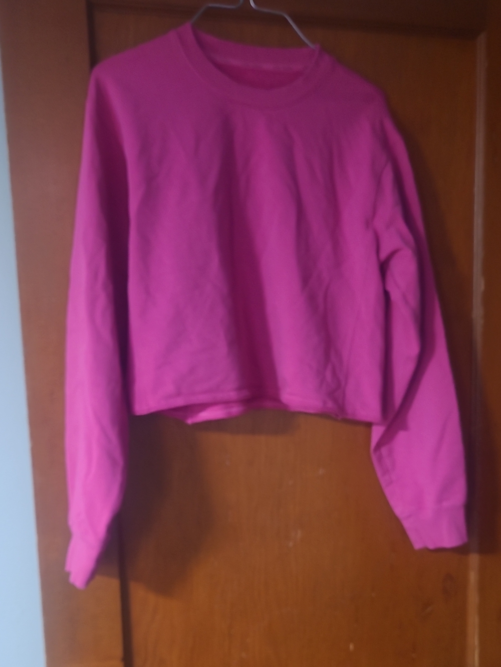 CRZ YOGA Pink Cropped Sweatshirt